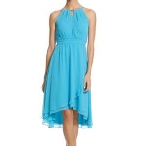WHBM Chiffon Fit & Flare High-Low Dress